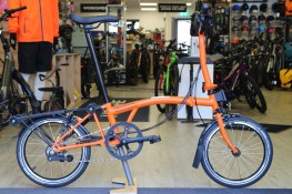 Brompton C Line Explore Mid + Rack - Sunset Orange 2024 Folding Bike Brompton C Line Explore Mid + Rack - Sunset Orange 2024 Folding Bike Folding Bike