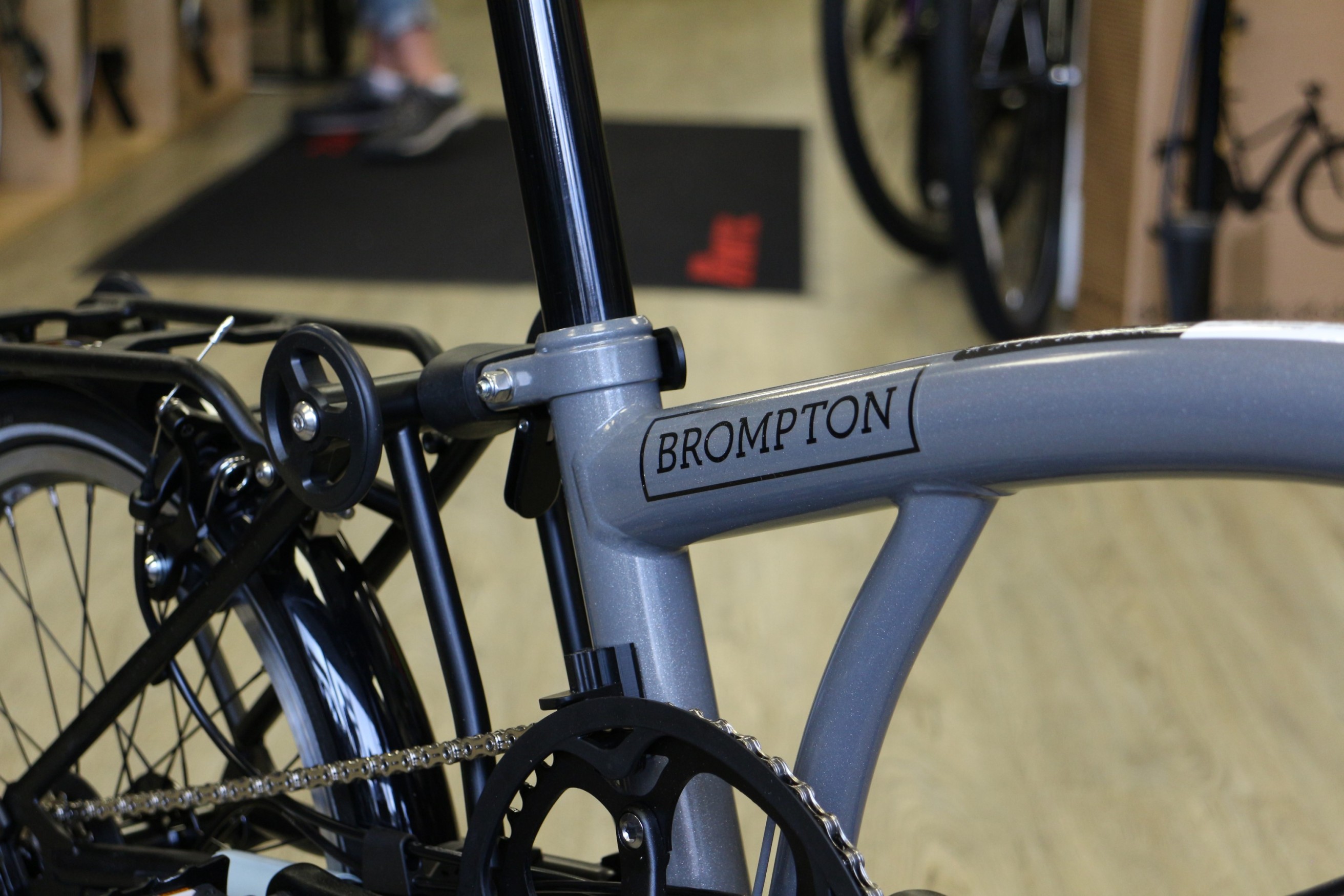 Brompton P Line Urban Storm Grey Metallic (Mid Handlebar) WITH