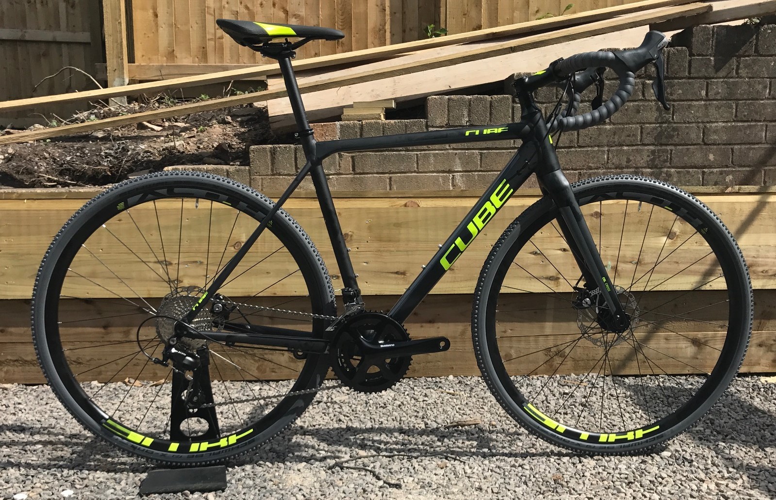 black cross bike