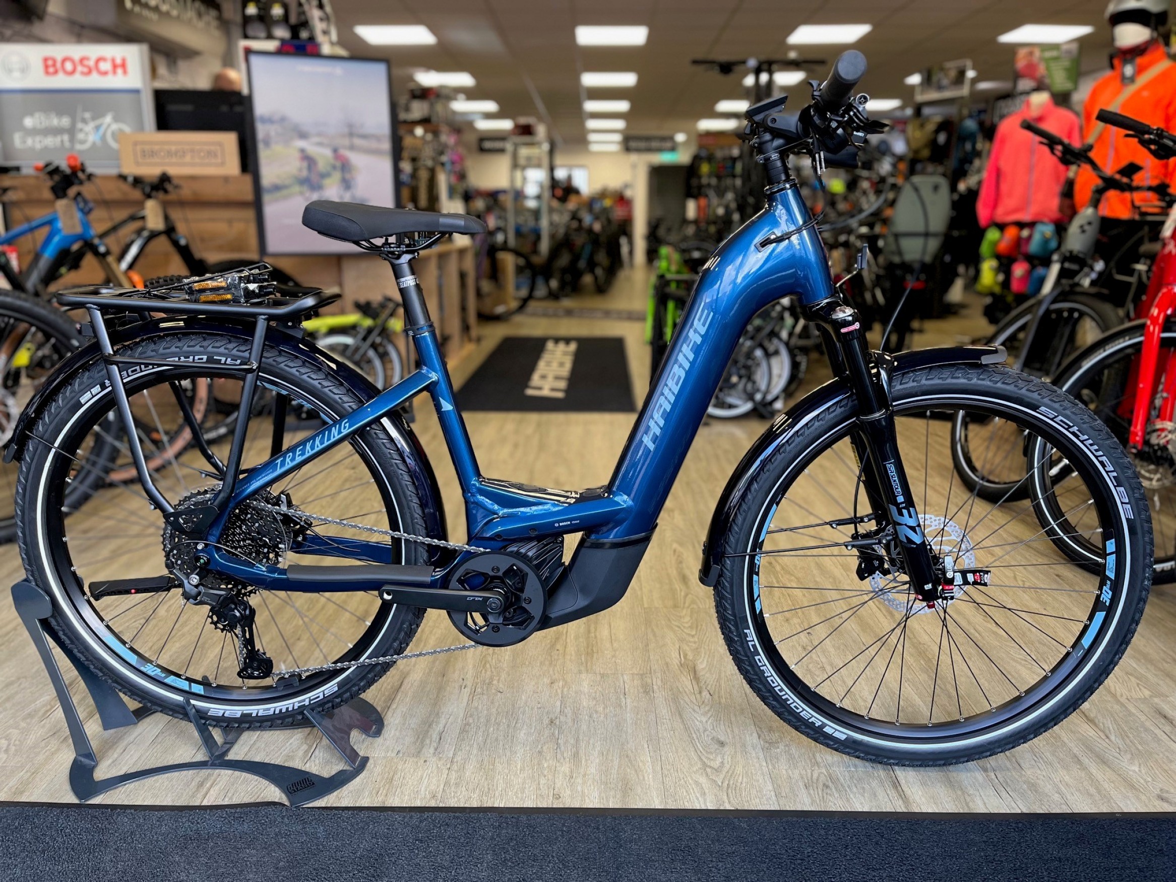 Haibike Trekking 8 Low 2023 Electric Hybrid Damian Harris Cycles E bike specialist Cardiff UK